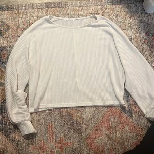 White cropped sweater
